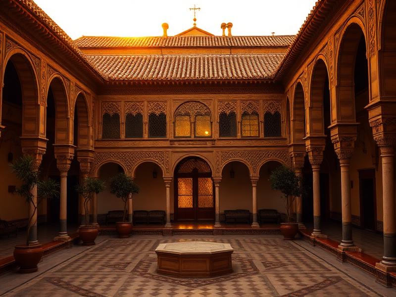 Maurischer Innenhof im Alhambra-Stil